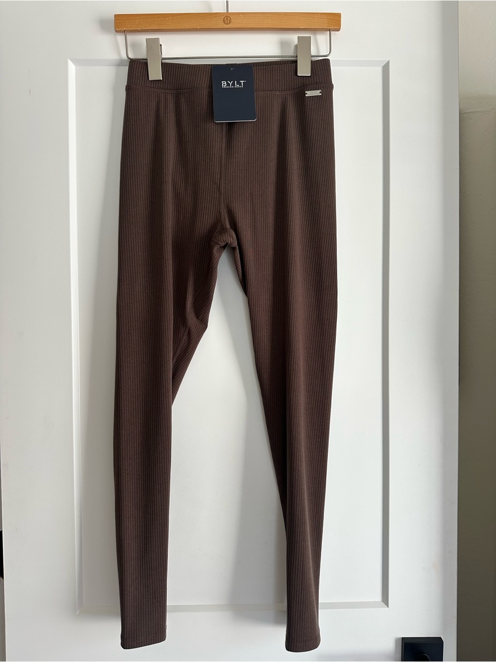 NWT BYLT Rib High Waist Leggings Coffee